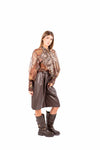 Bermuda in Ecopelle Cioccolato con Pinces donna Miss love - 5