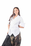 Camicia Popeline con Incrocio Bianca donna Miss love - 4