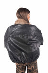 Bomber Oversize EcoPelle con Collo in Ecopelliccia donna Miss love - 4