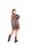 Blazer Oversize in Ecopelle Cioccolato donna Miss love - 2