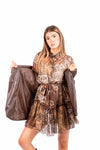 Blazer Oversize in Ecopelle Cioccolato donna Miss love - 5