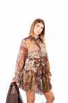 Abito Corto in Chiffon a Balze donna Miss love - 1