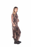 Abito Lungo Leopardato con Drapeggi donna Miss love - 3
