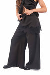 Pantaloni Palazzo con Applicazione in Pizzo donna Miss love - 4