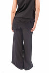 Pantaloni Palazzo con Applicazione in Pizzo donna Miss love - 3