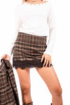 Maglia Panna a Coste con Scollo a Barchetta e Borchie donna Miss love - 4