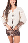 Cardigan in Maglia Bouclé con Fiocchi donna Miss love - 1
