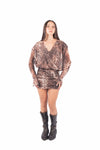 Abito Corto Leopardato Incrociato donna Miss love - 2