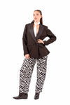 Blazer Nero Smoking con Revers in Satin e Cravatta donna Tensione in - 2