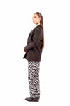 Blazer Nero Smoking con Revers in Satin e Cravatta donna Tensione in - 3