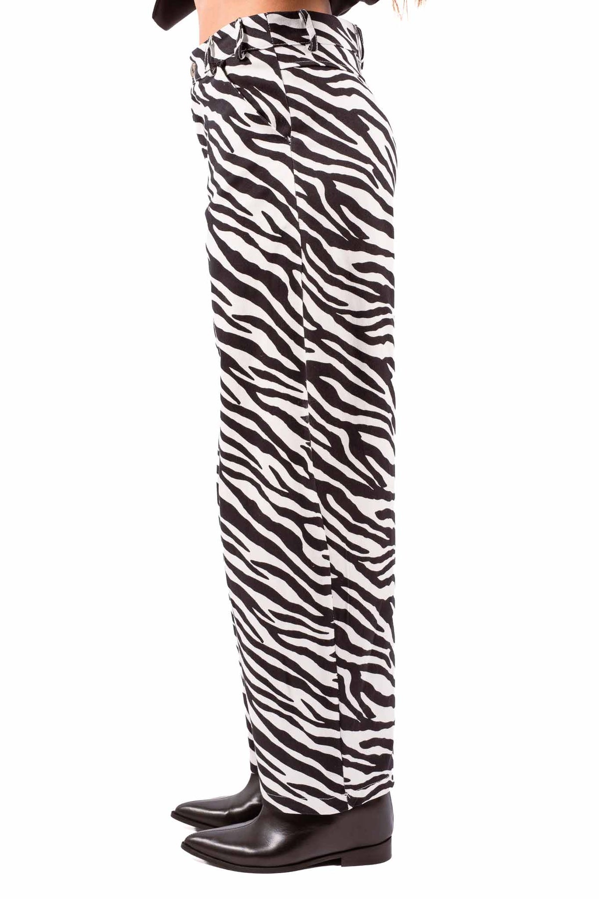 Pantaloni Balloon Fit Stampa Zebrata donna Tensione in - 4