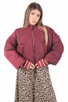 Bomber Trapuntato Bordeaux donna Miss love - 1