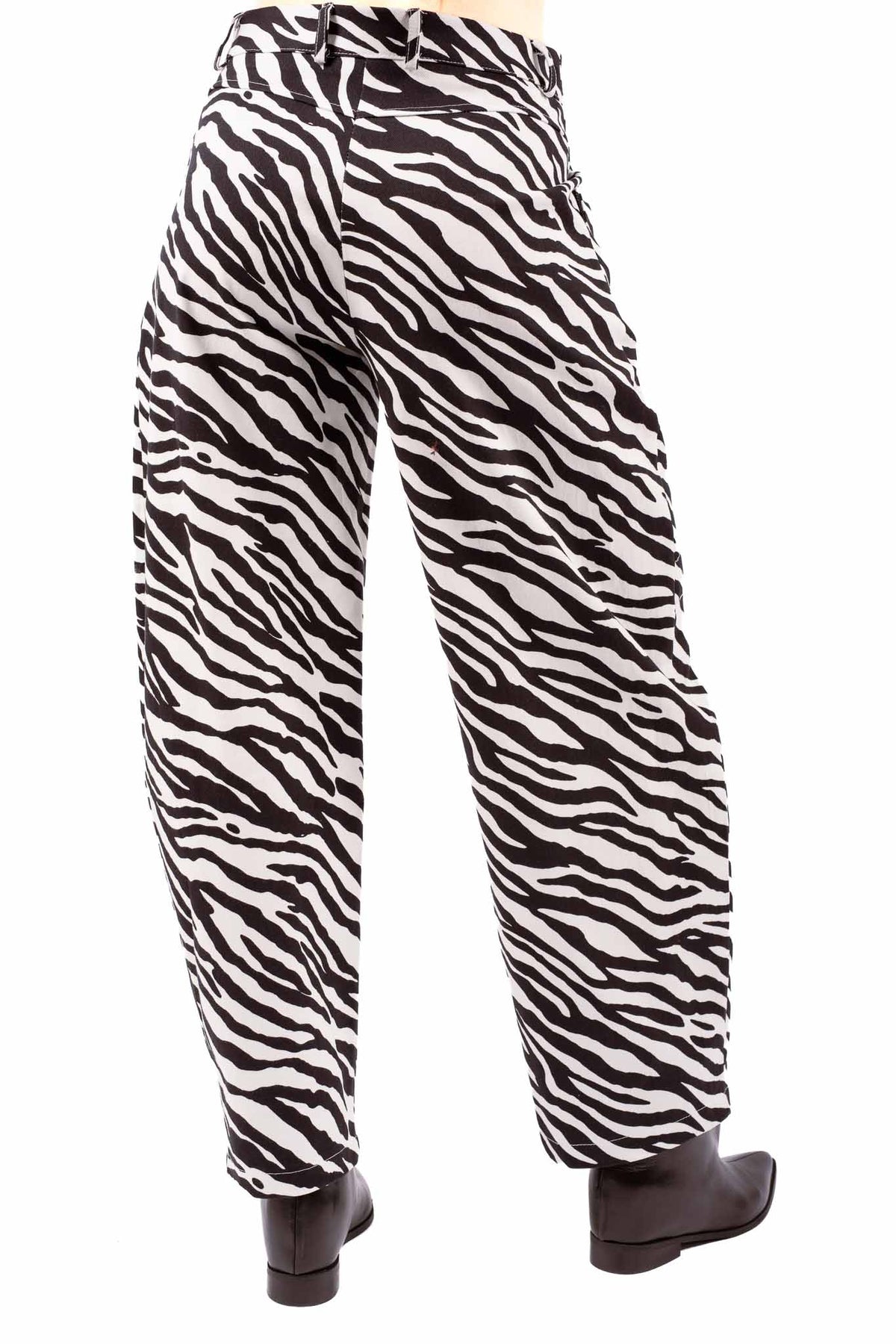 Pantaloni Balloon Fit Stampa Zebrata donna Tensione in - 3