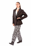 Blazer Nero Smoking con Revers in Satin e Cravatta donna Tensione in - 6