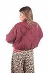 Bomber Trapuntato Bordeaux donna Miss love - 3