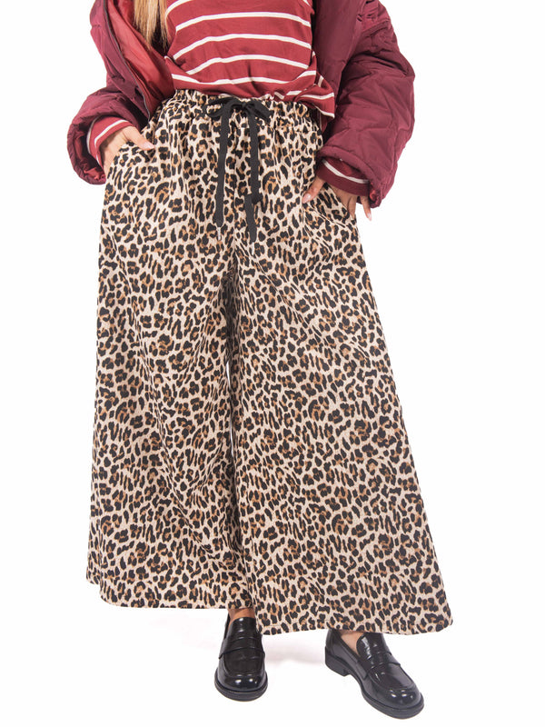Pantaloni Fluidi Leopardati da donna Miss love