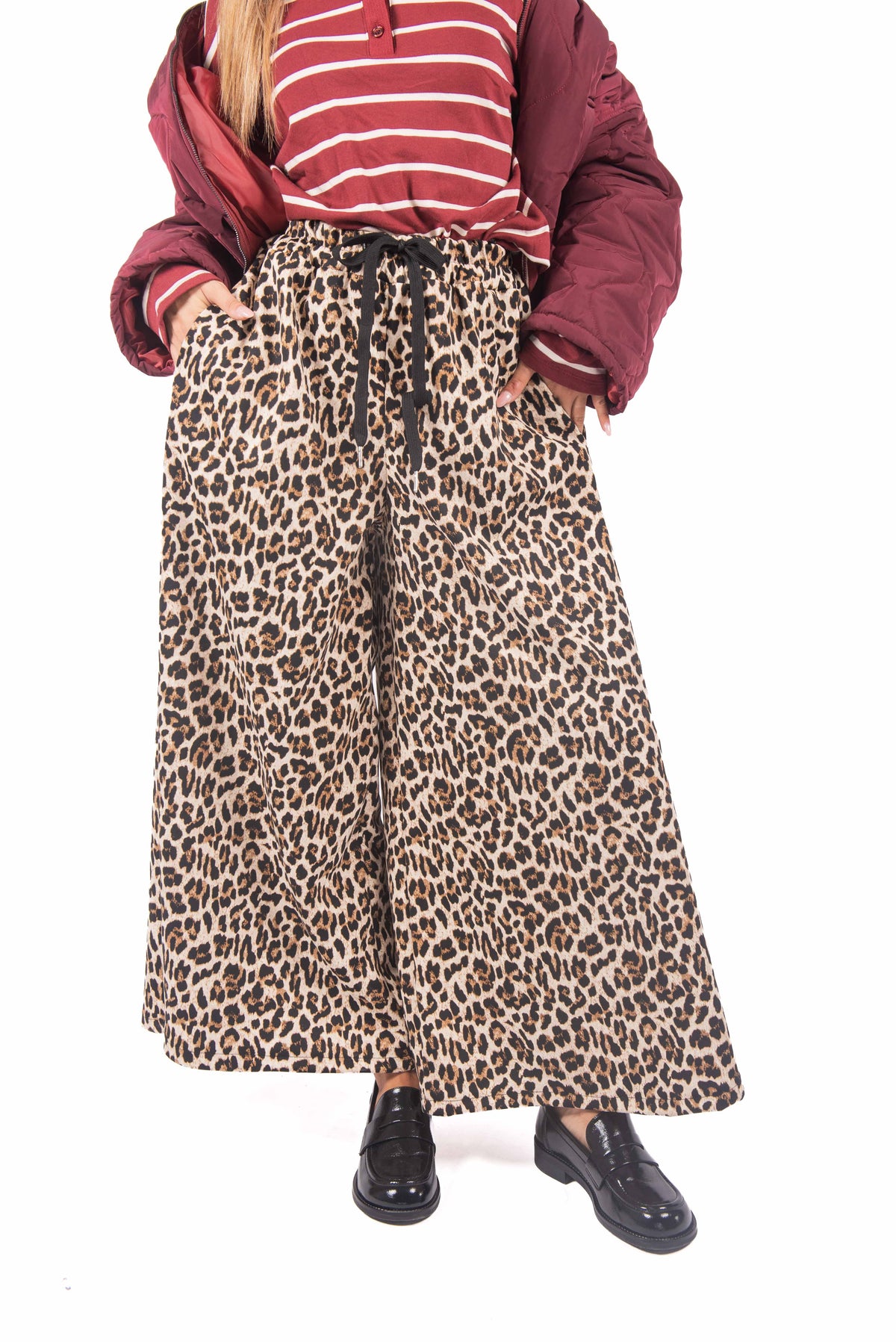 Pantaloni Fluidi Leopardati donna Miss love - 1