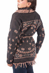 Cardigan in Maglia Jacquard con Frange e Cintura donna Miss love - 2