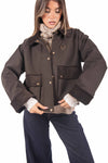 Giacca Corta in Tessuto Tecnico con Velluto donna Miss love - 3