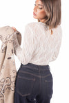 Maglia in Pizzo Strutturato Panna donna Miss love - 2