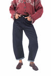Jeans Barrel Fit Lavaggio Scuro donna Miss love - 1
