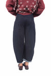 Jeans Barrel Fit Lavaggio Scuro donna Miss love - 4