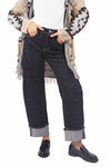Jeans Barrel Fit Lavaggio Scuro donna Miss love - 1