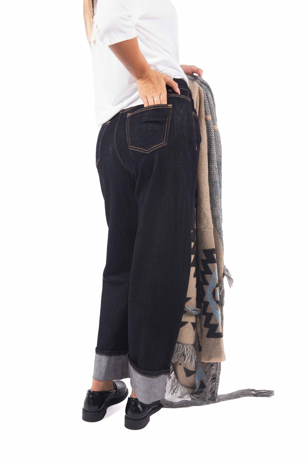 Jeans Barrel Fit Lavaggio Scuro donna Miss love - 2