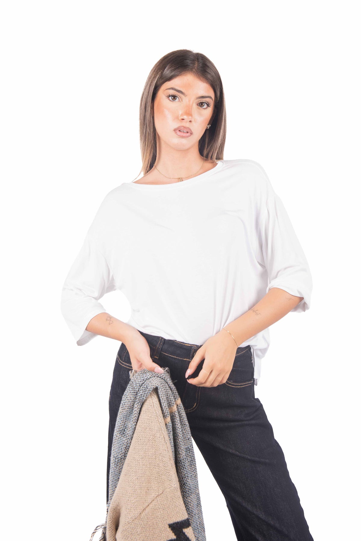 Maglia Basic Oversize donna Miss love - 1