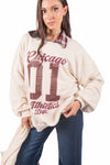 Felpa Girocollo Stampa Athletic donna Miss love - 1