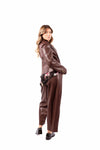 Blazer in Ecopelle Bordeaux donna Tensione in - 4