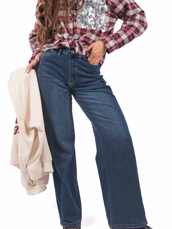 Jeans Slim Fit Lavaggio Scuro da donna Miss love