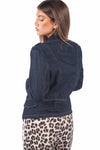 Giacca Military Style Denim Blu Scuro donna Miss love - 3
