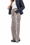 Pantaloni Fluidi Leopardati con Bande Laterali donna Miss love - 3