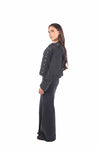 Giacca Military Style Denim Nero donna Miss love - 5