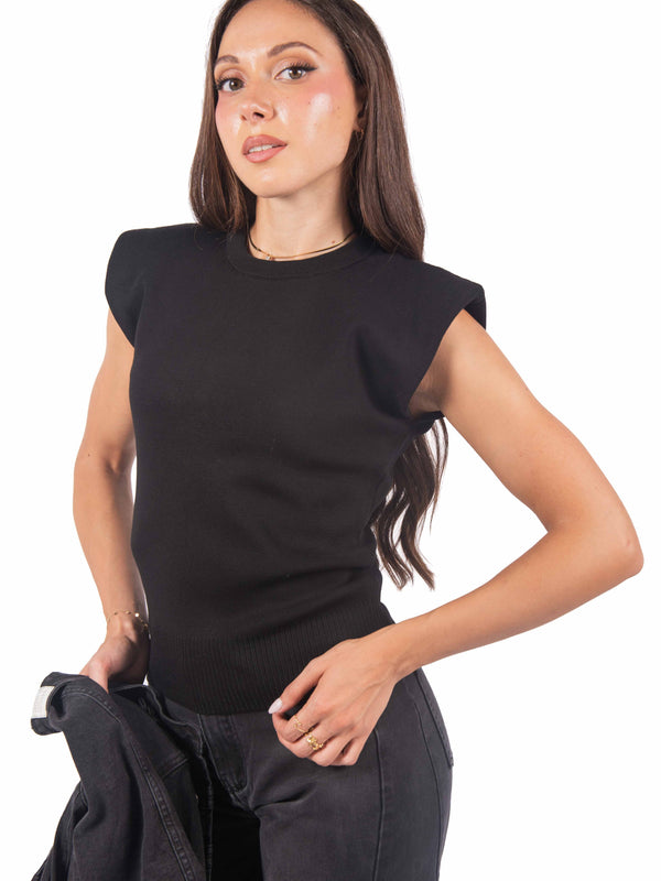 Top in Maglia con Spalline e Fiocco sul Retro da donna Miss love