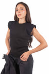 Top in Maglia con Spalline e Fiocco sul Retro donna Miss love - 1