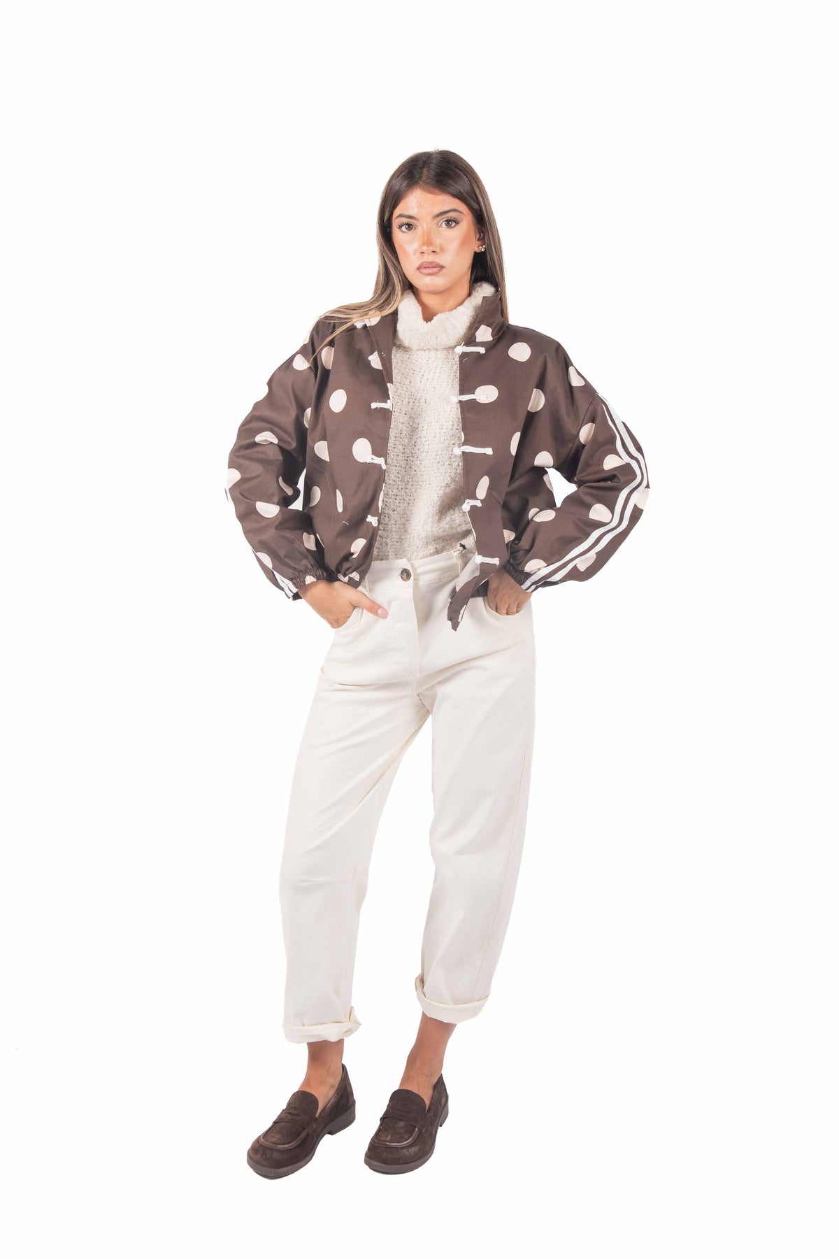 Pantaloni in Cotone con Cintura Elasticizzata donna Miss love - 4