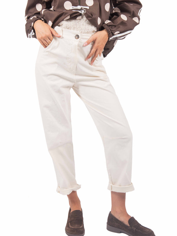 Pantaloni in Cotone con Cintura Elasticizzata da donna Miss love