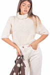 Maglione Collo Alto in Maglia Bouclé donna Miss love - 1