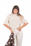 Maglione Collo Alto in Maglia Bouclé donna Miss love - 5
