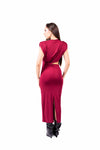 Abito Bordeaux Smanicato con Cut-Out donna Miss love - 2