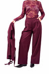 Completo Gilet e Pantalone Bordeaux donna Miss love - 7
