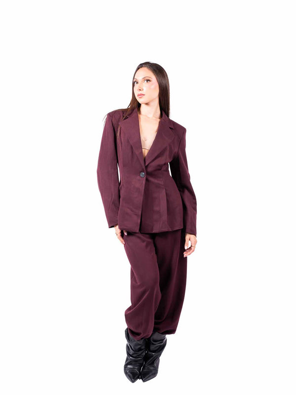 Blazer Bordeaux Monobottone da donna Miss love