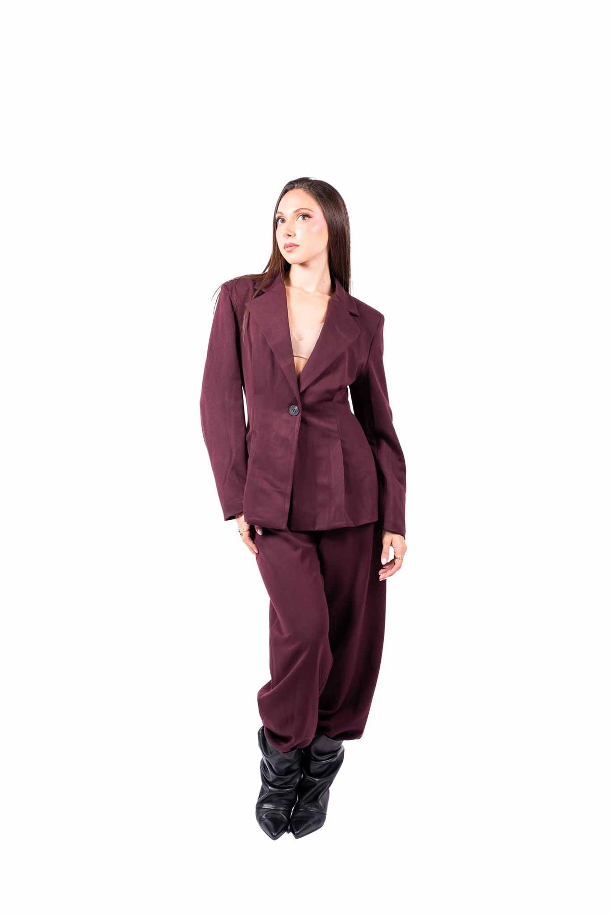 Blazer Bordeaux Monobottone donna Miss love - 1