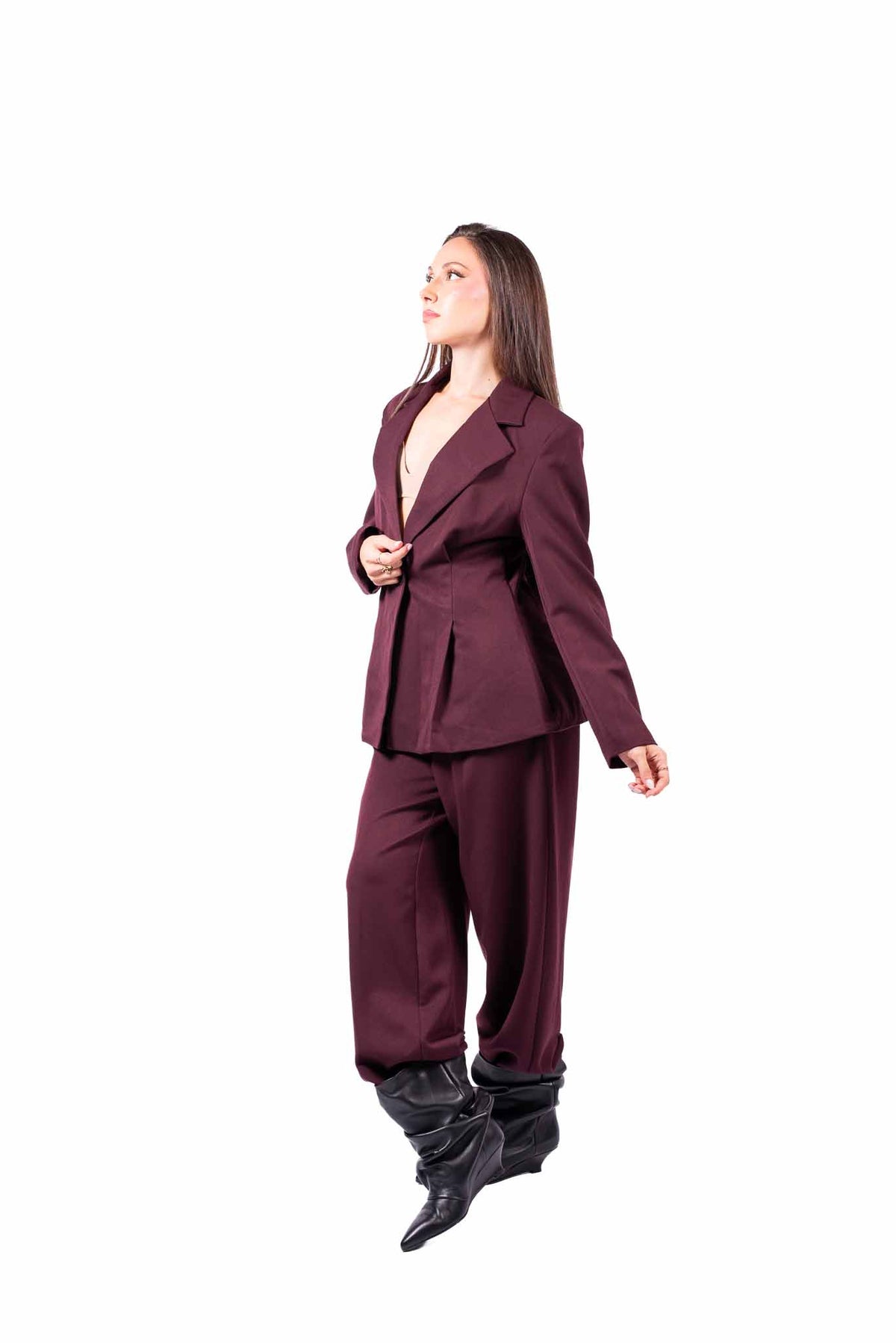 Blazer Bordeaux Monobottone donna Miss love - 2