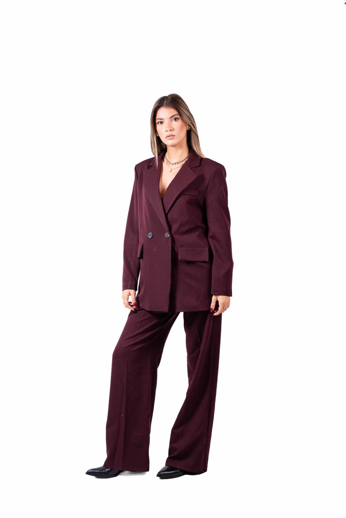 Blazer Doppiopetto Bordeaux donna Miss love - 2