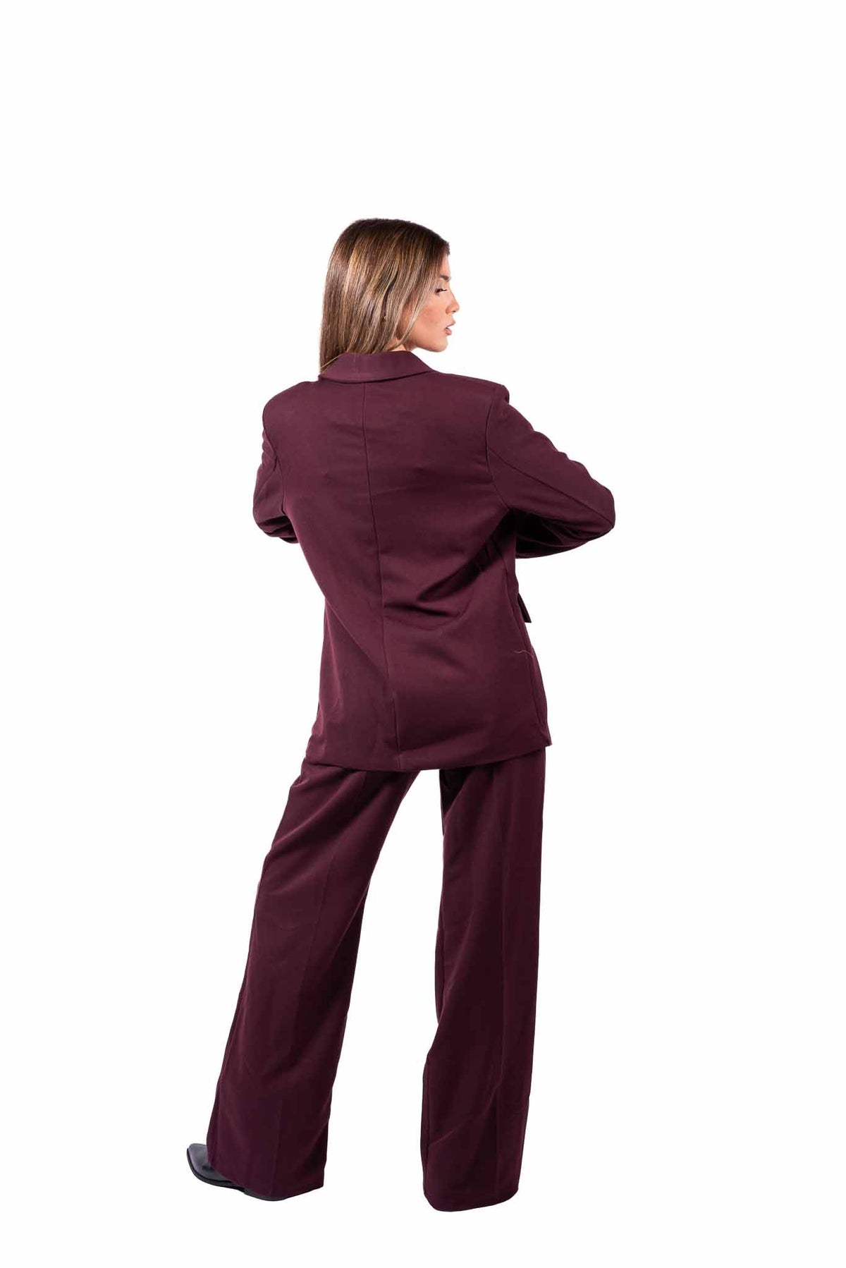 Blazer Doppiopetto Bordeaux donna Miss love - 4