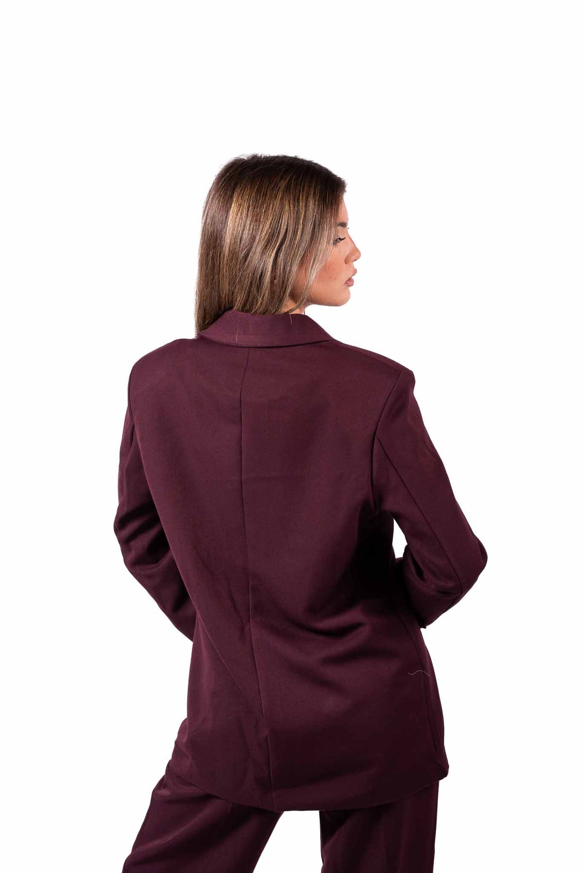 Blazer Doppiopetto Bordeaux donna Miss love - 6