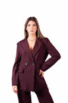 Blazer Doppiopetto Bordeaux donna Miss love - 3